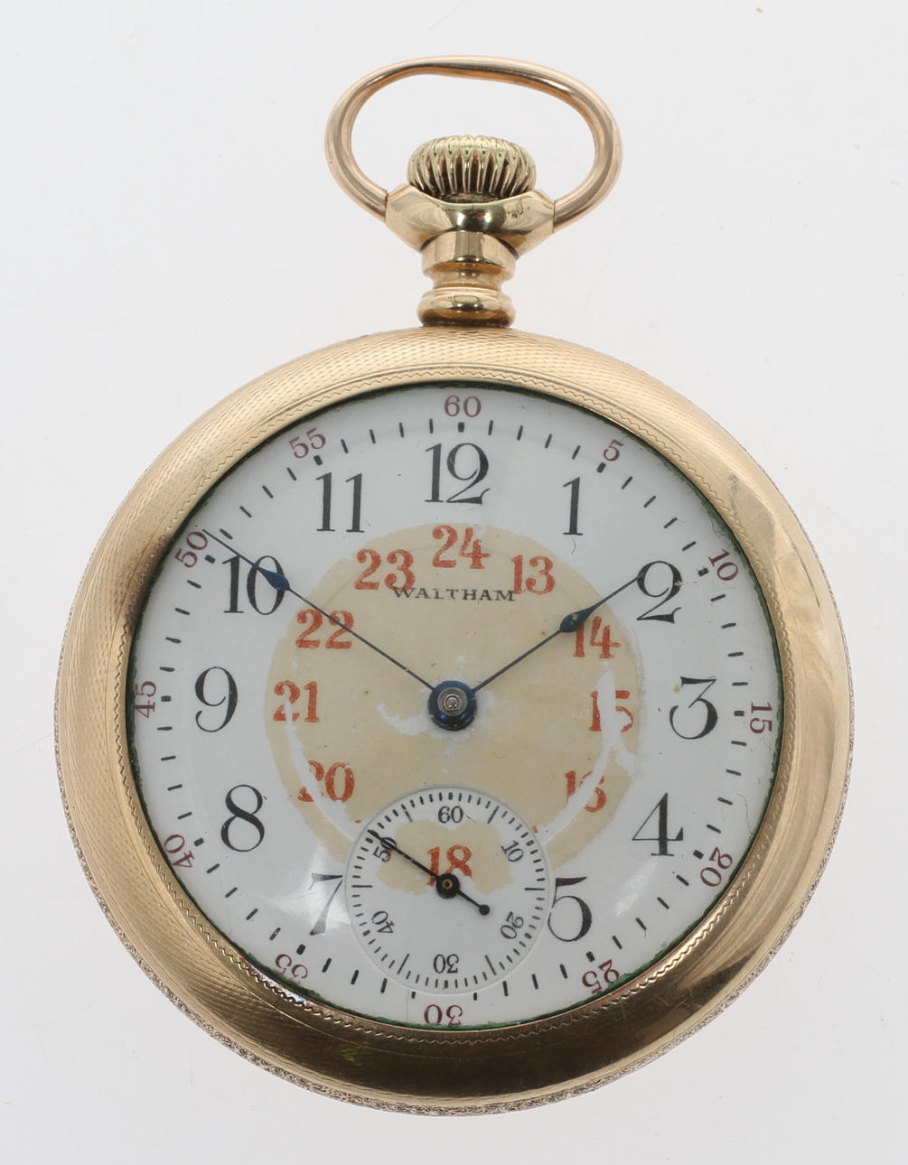 FICKUR, gulddoublé, urverk Waltham, boett Dueber Special.