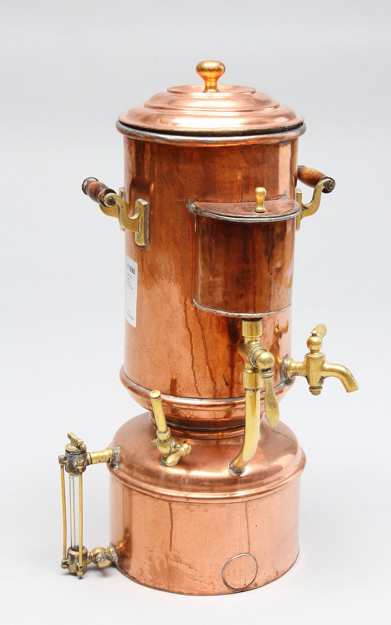 SAMOVAR, koppar, mässing, 1800/1900-tal.