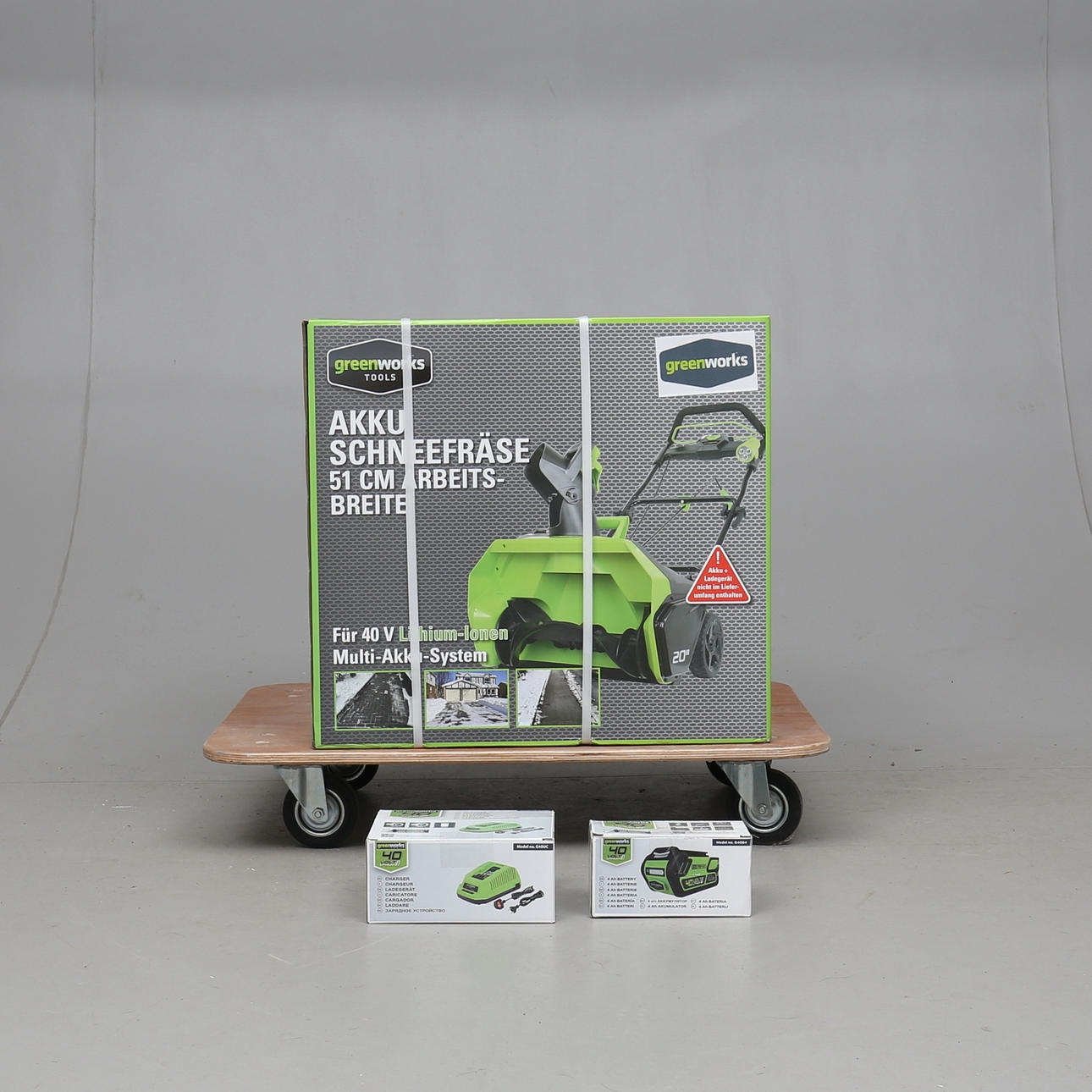 SNÖSLUNGA, Greenworks Tools, samtida.