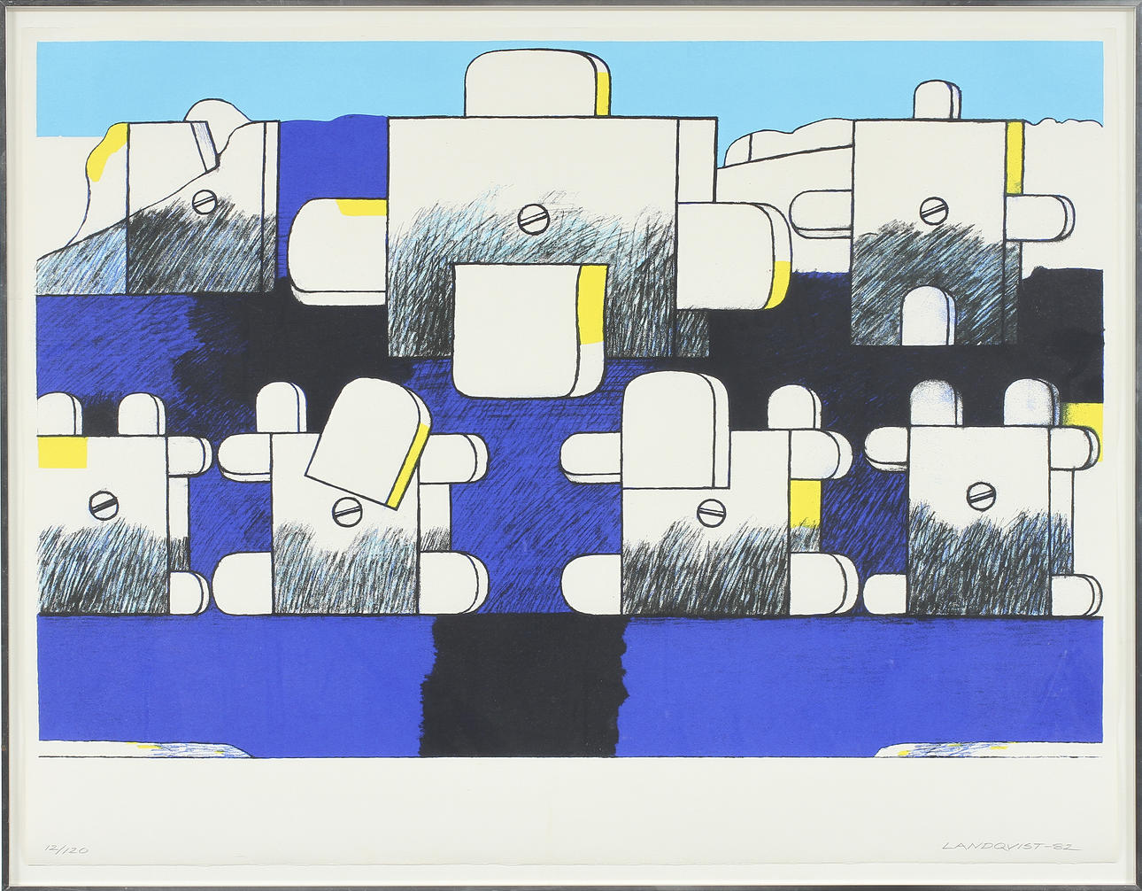 LENNART LANDQVIST, färglitografi, sign o numr 12/120.