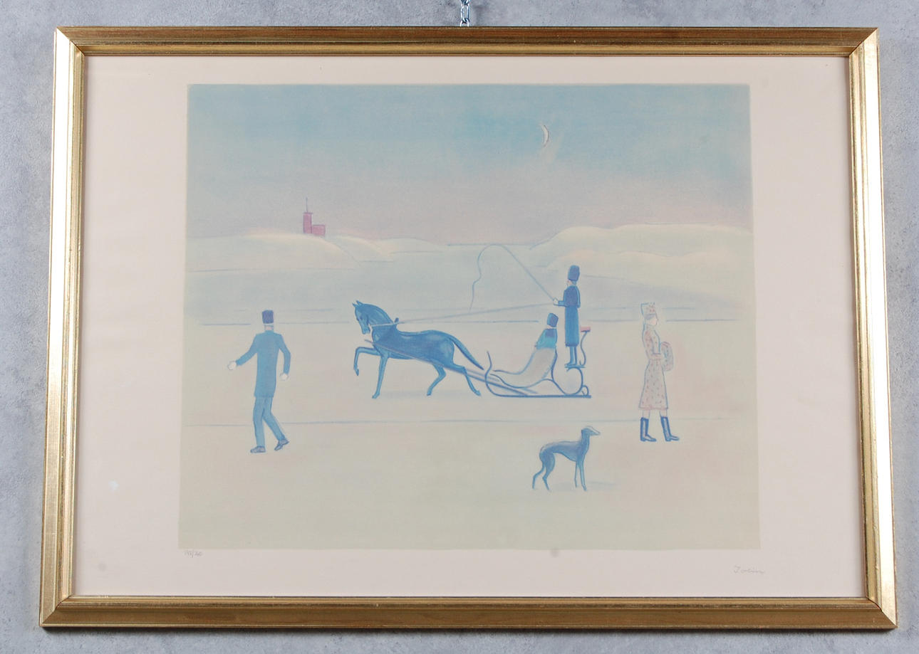 EINAR JOLIN. färglitografi, signerad, numrerad 178/360.