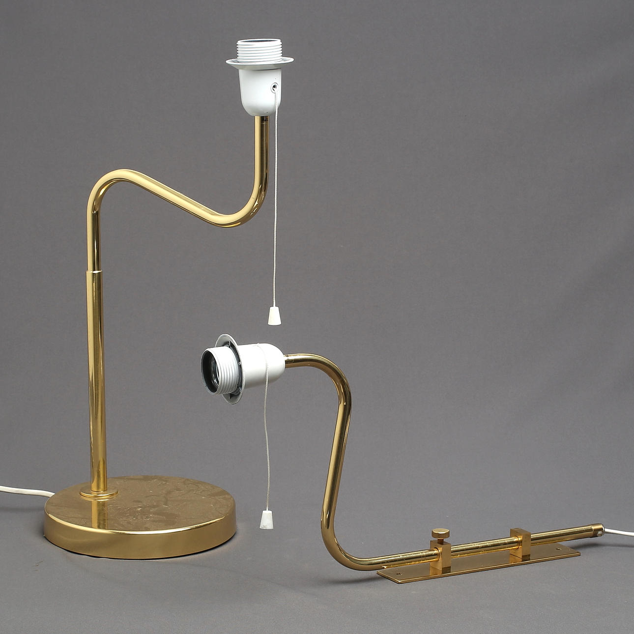 LAMPOR, 2 st, mässing, Bergboms Scanlight, 1900-tal.