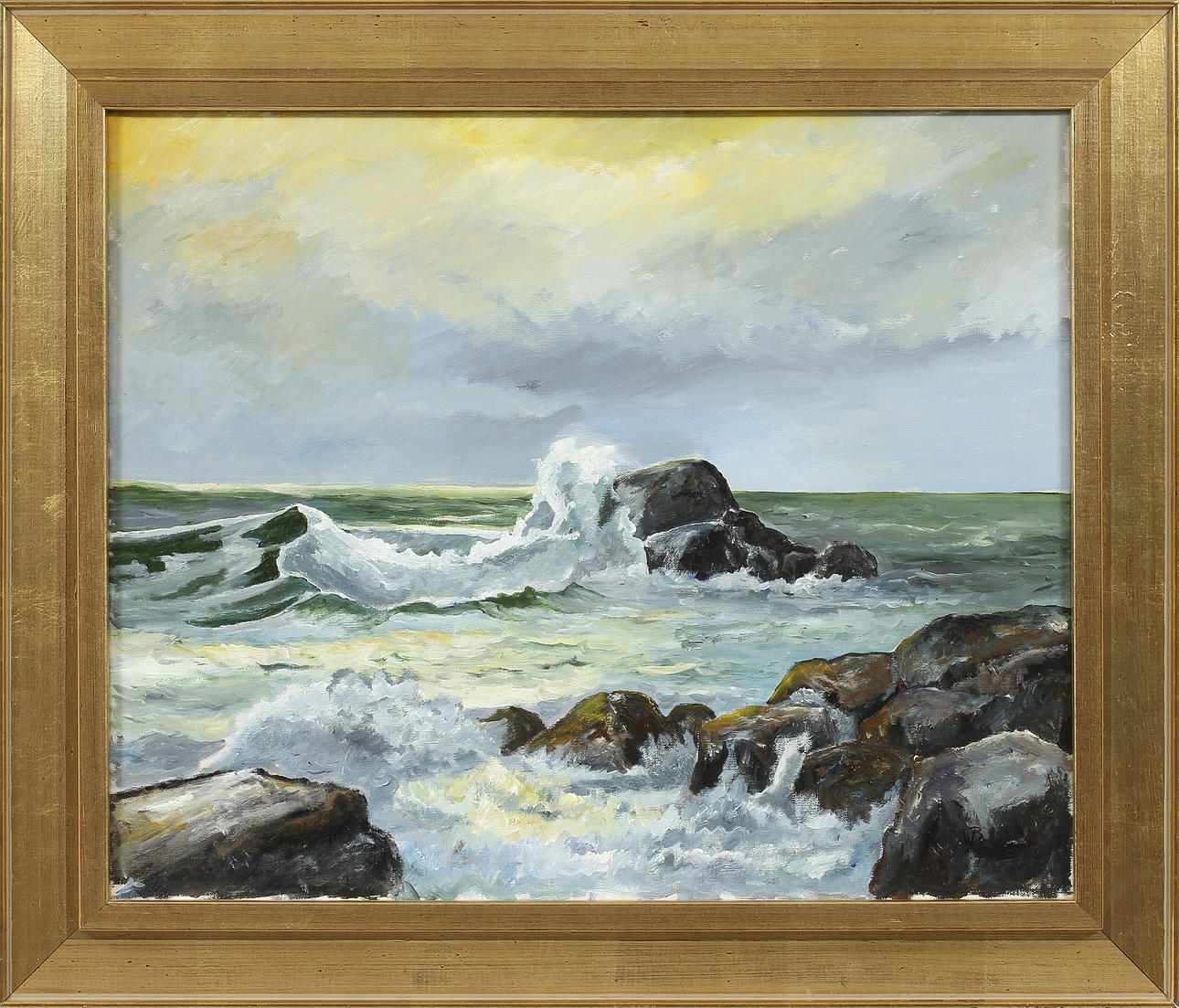 WILHELM BRUHN. Olja på duk, signerad WB.