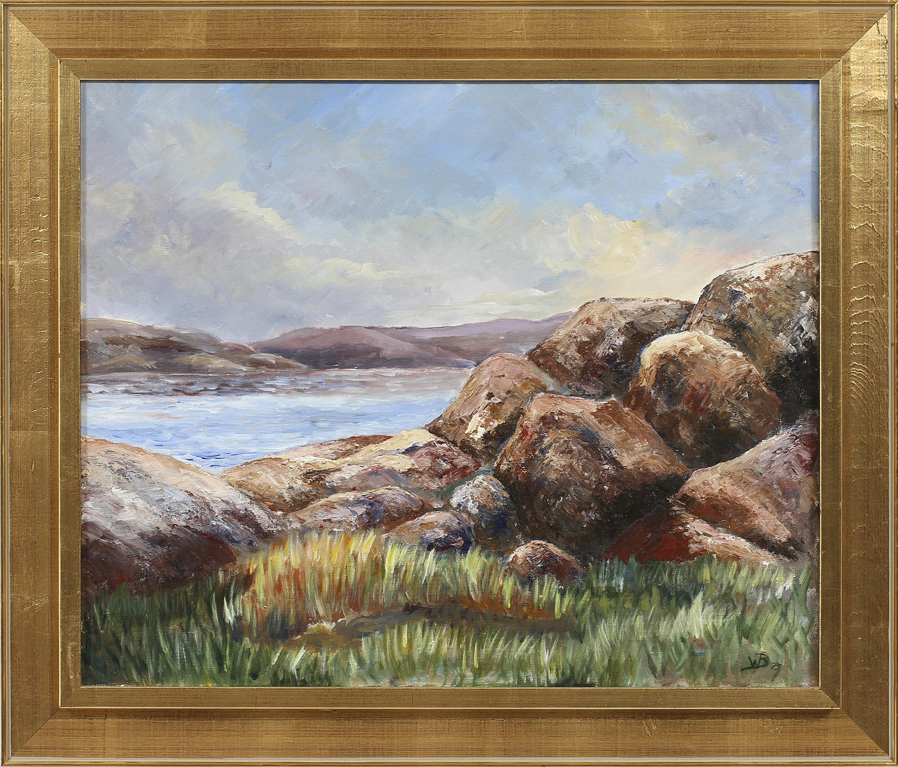 WILHELM BRUHN. Olja på duk, signerad WB.