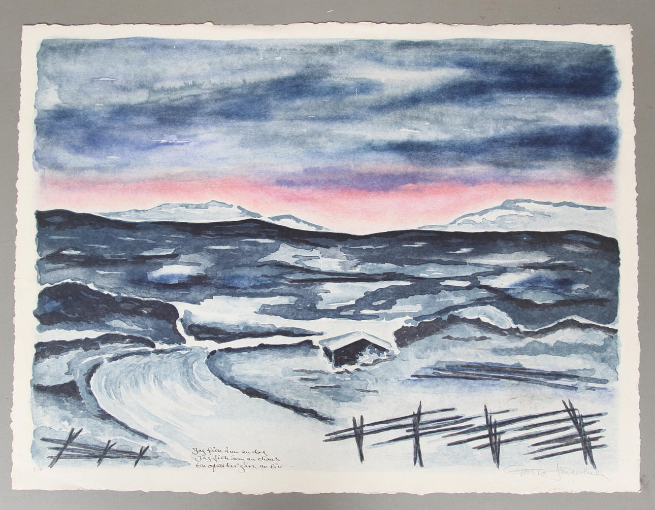 GÖSTA LINDERHOLM. Litografi. Signerad och numrerad EA.