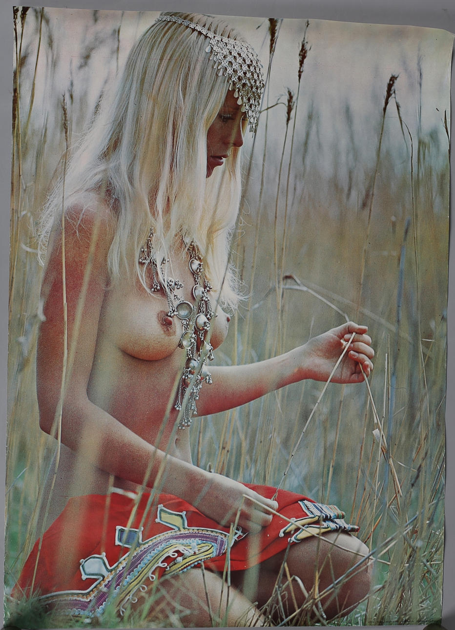 OIDENTIFIERAD FOTOGRAF. Hippie. Affisch. Osignerad.