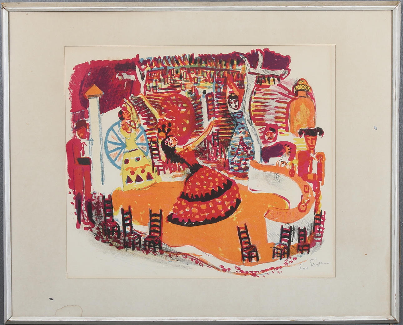 SVEN X:ET ERIXSON. Färglitografi, signerad, 1900-tal.