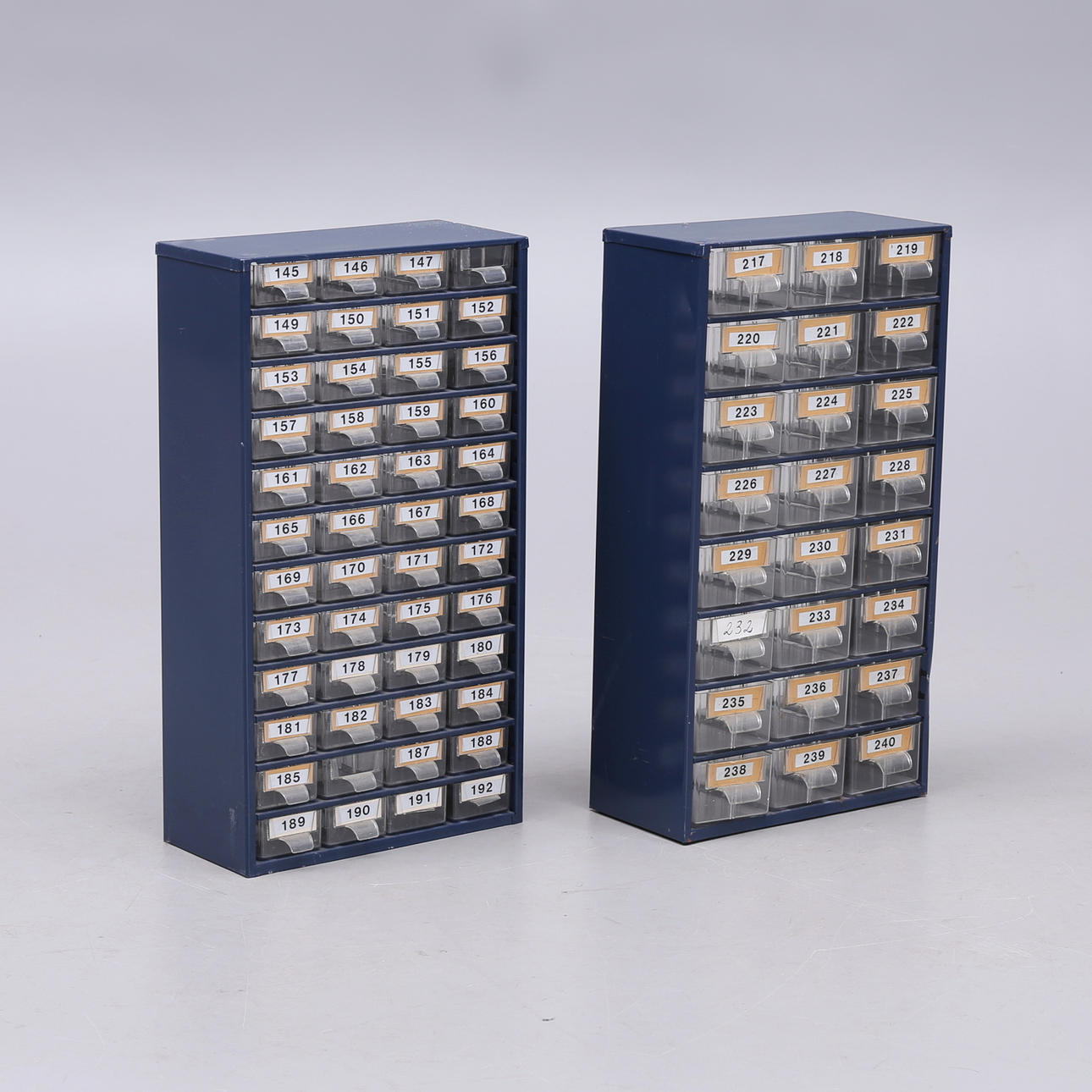 SORTING COMPARTMENT, 2 pcs, sheet metal and plastic.