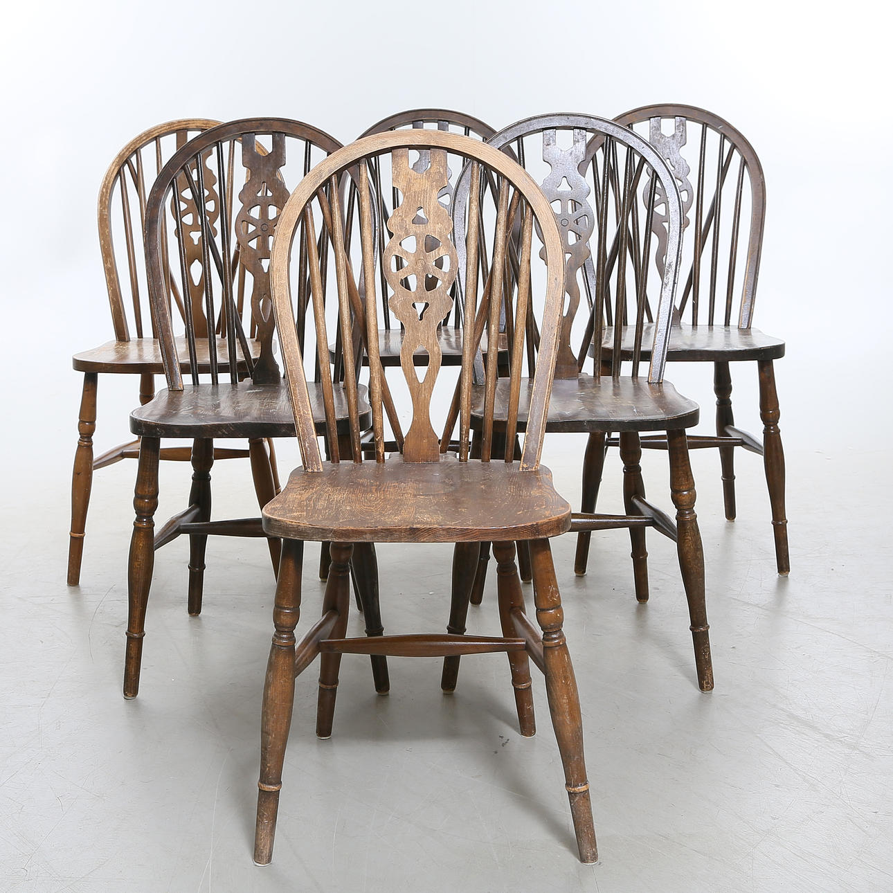 STOLAR 6 st, trä, Windsortyp, 1900-tal.