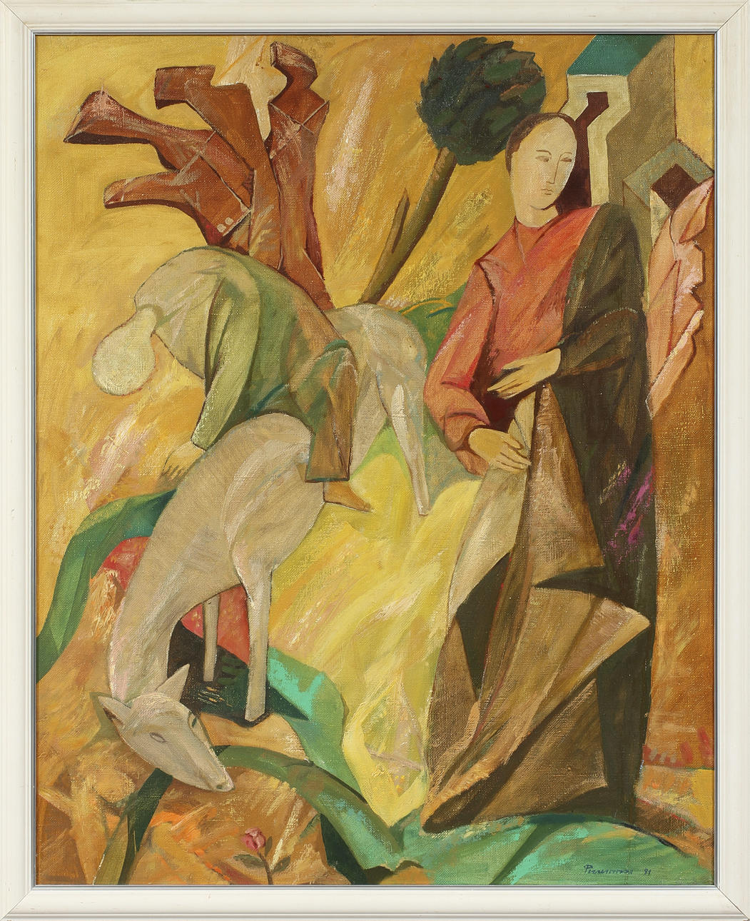 RYSK KONSTNÄR, olja på duk, sign o dat 91.