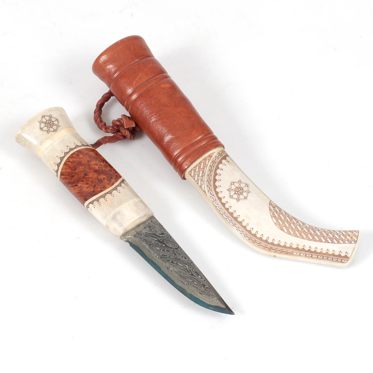 ESKIL ANDERSSON. Samekniv, halvhorn, monogramsignerad "E.A.", 1900-tal.