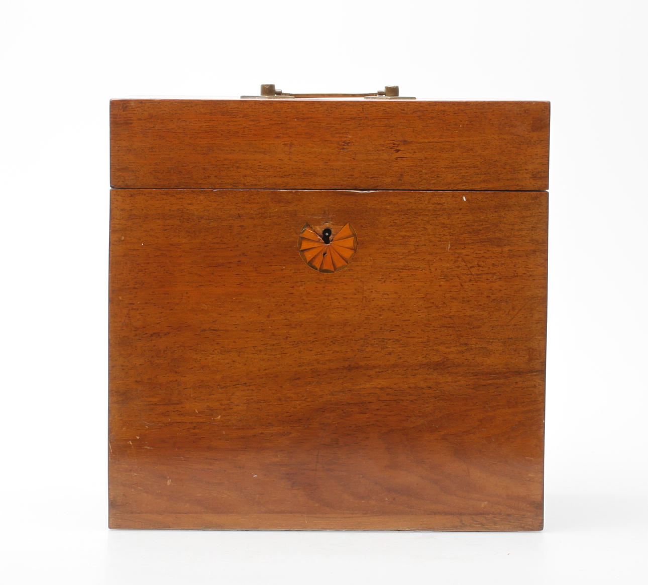 SCHATULL, 2 FLASKOR, 1800-tal.