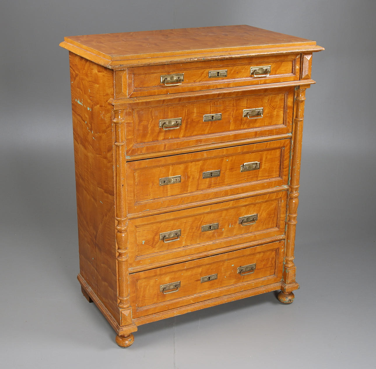 HERRBYRÅ, Drickamålad, Nyrenässans, 1800-tal.