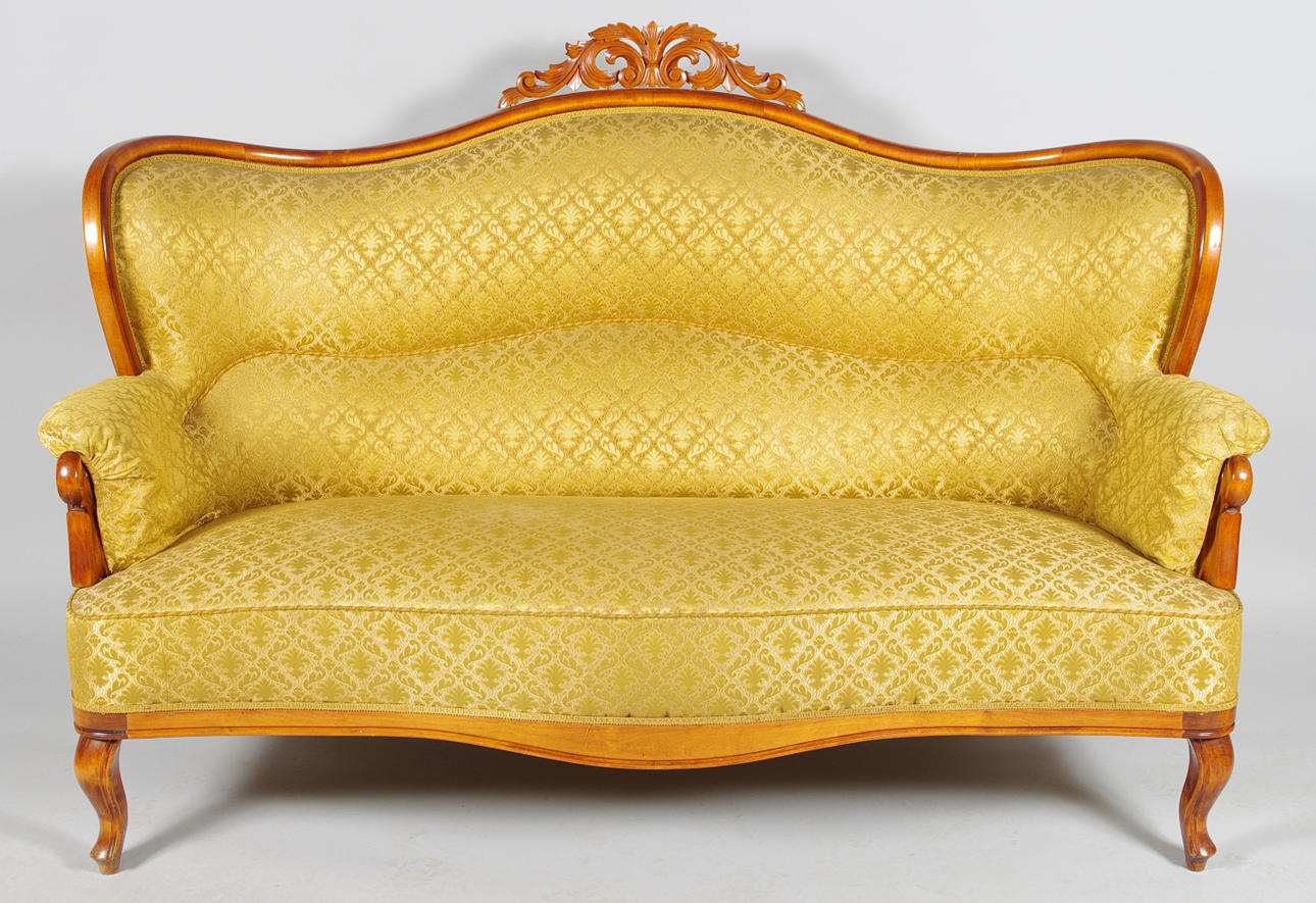 SOFFA, mahogny, rokokostil, sent 1800-tal.