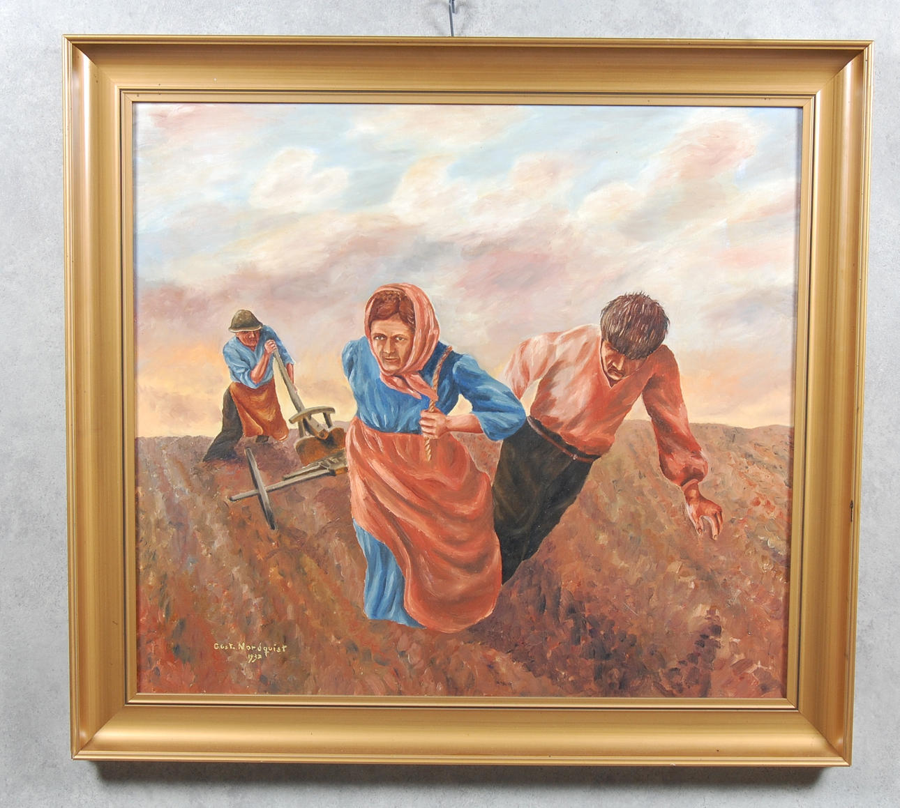 GUSTAV NORDQVIST. olja på duk, signerad, daterad -37.