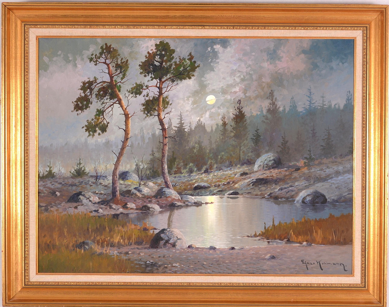 EINAR KOHLMAN. Olja på duk.