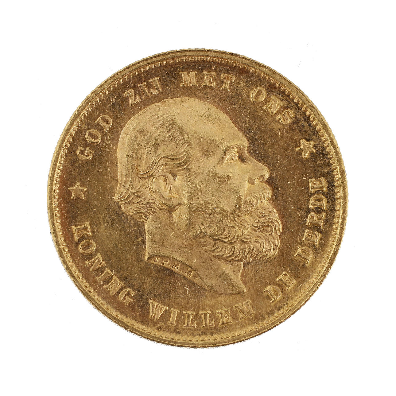 GULDMYNT, 10 Gulden, Nederländerna 1879, 6,7 gram.