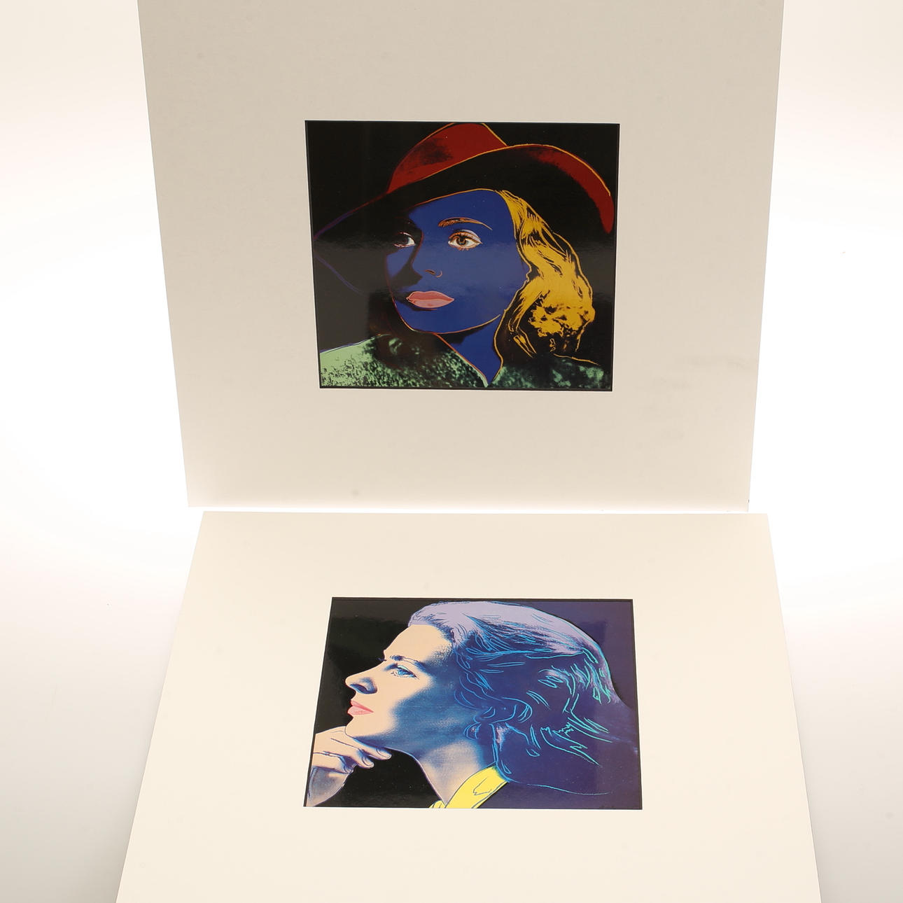 ANDY WARHOL. After, color offset, 2 pieces, Ingrid Bergman.
