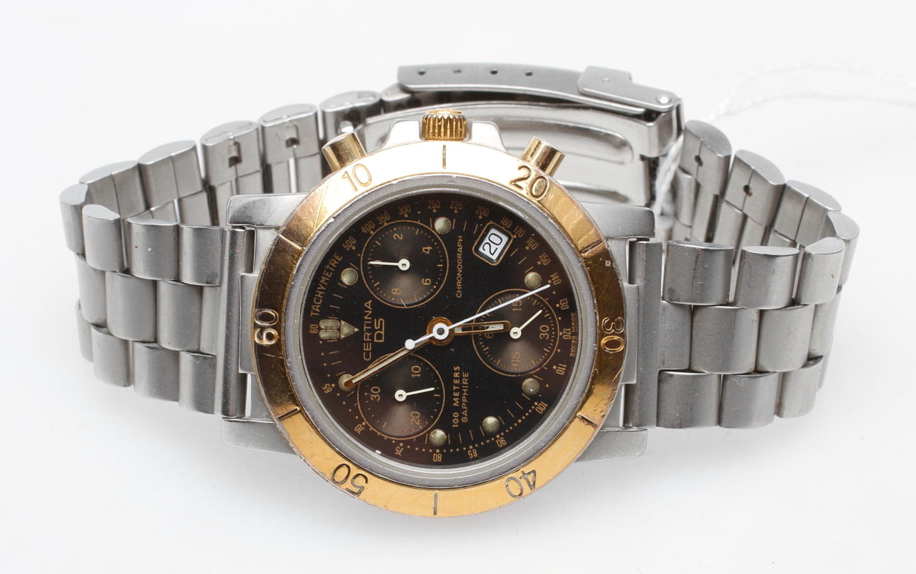 HERRARMBANDSUR, Certina DS, Sapphire. Chronograph.