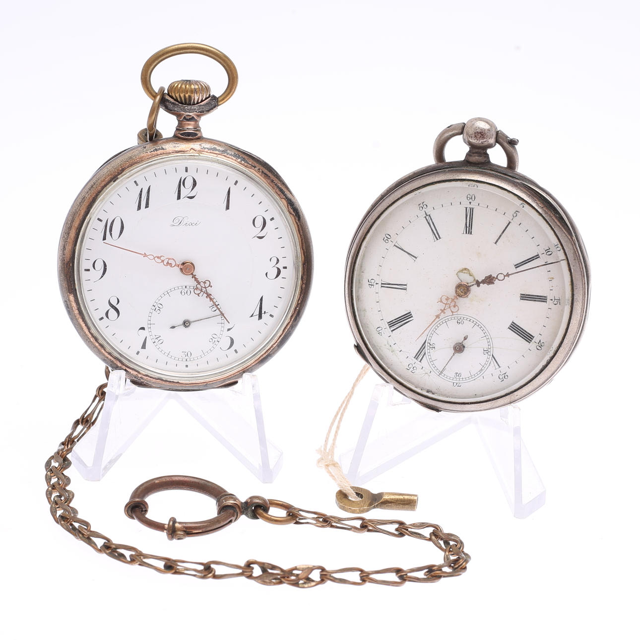 LOMMEUR, 2 stk, sølv, Dixi, Brequet.