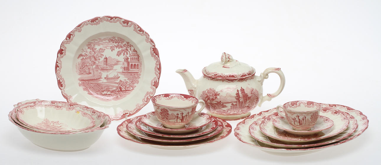 MATSERVIS, ca 97 delar, flintgods, "Bengali", Rörstrand.