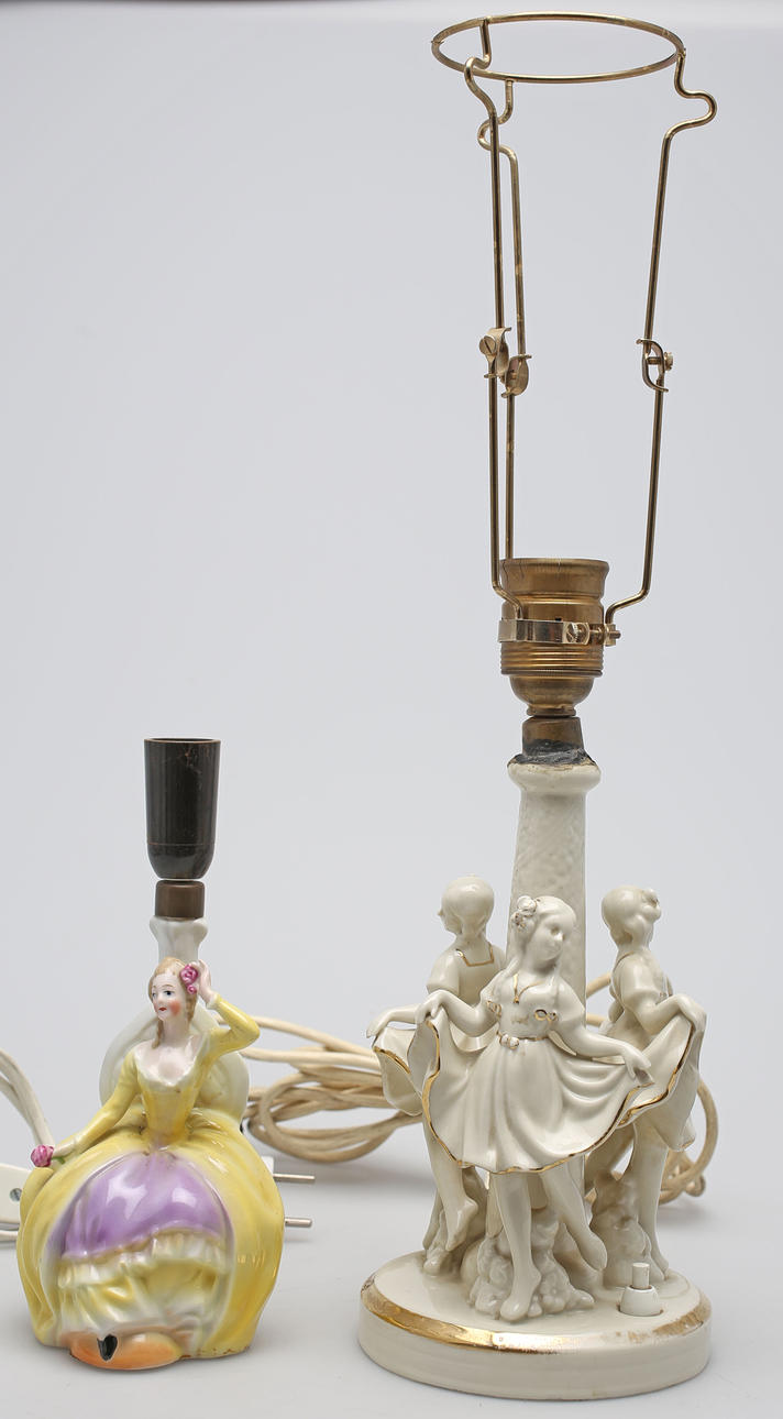 BORDSARMATURER, 2 st, porslin, bland annat Neutettau, Tyskland.