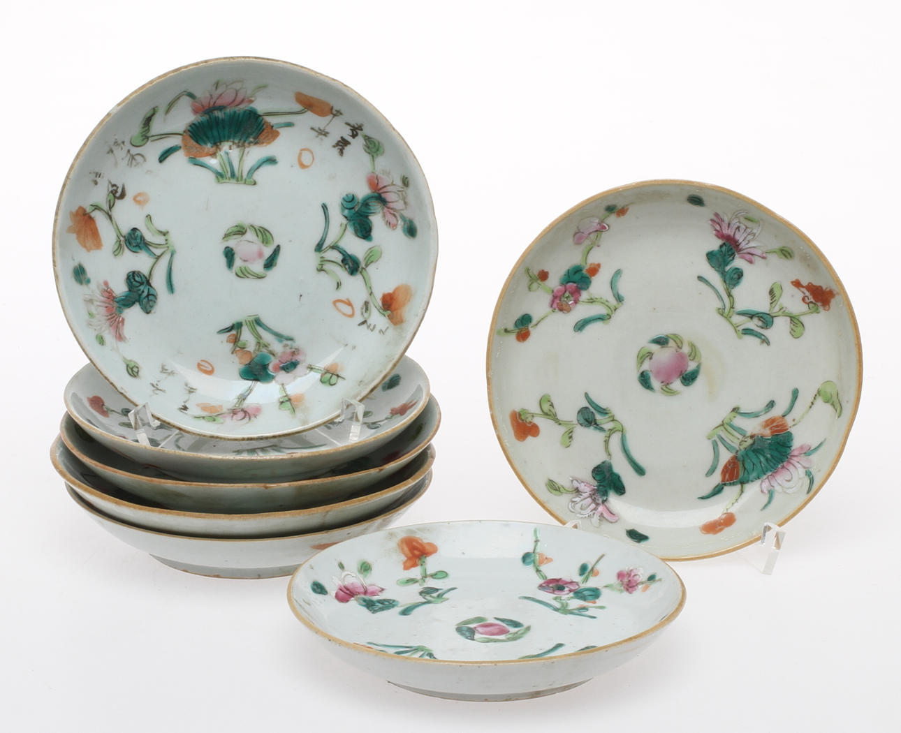 ASSIETTER, 7 st, porslin, Kina.