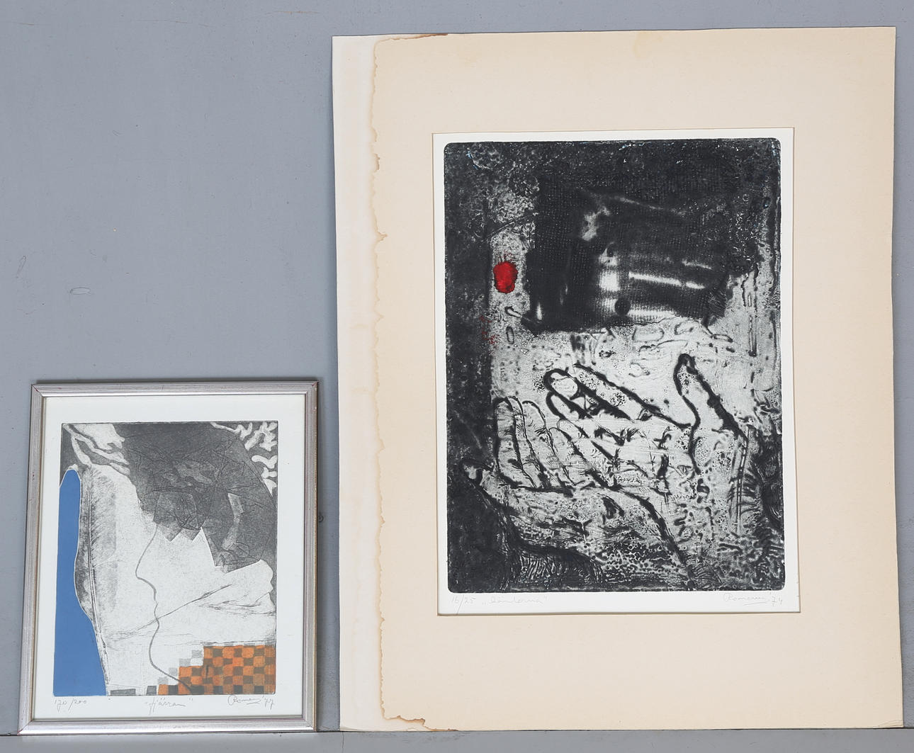 EDLEF TER HAAR ROMENY. etchings, 2 pcs, signed.