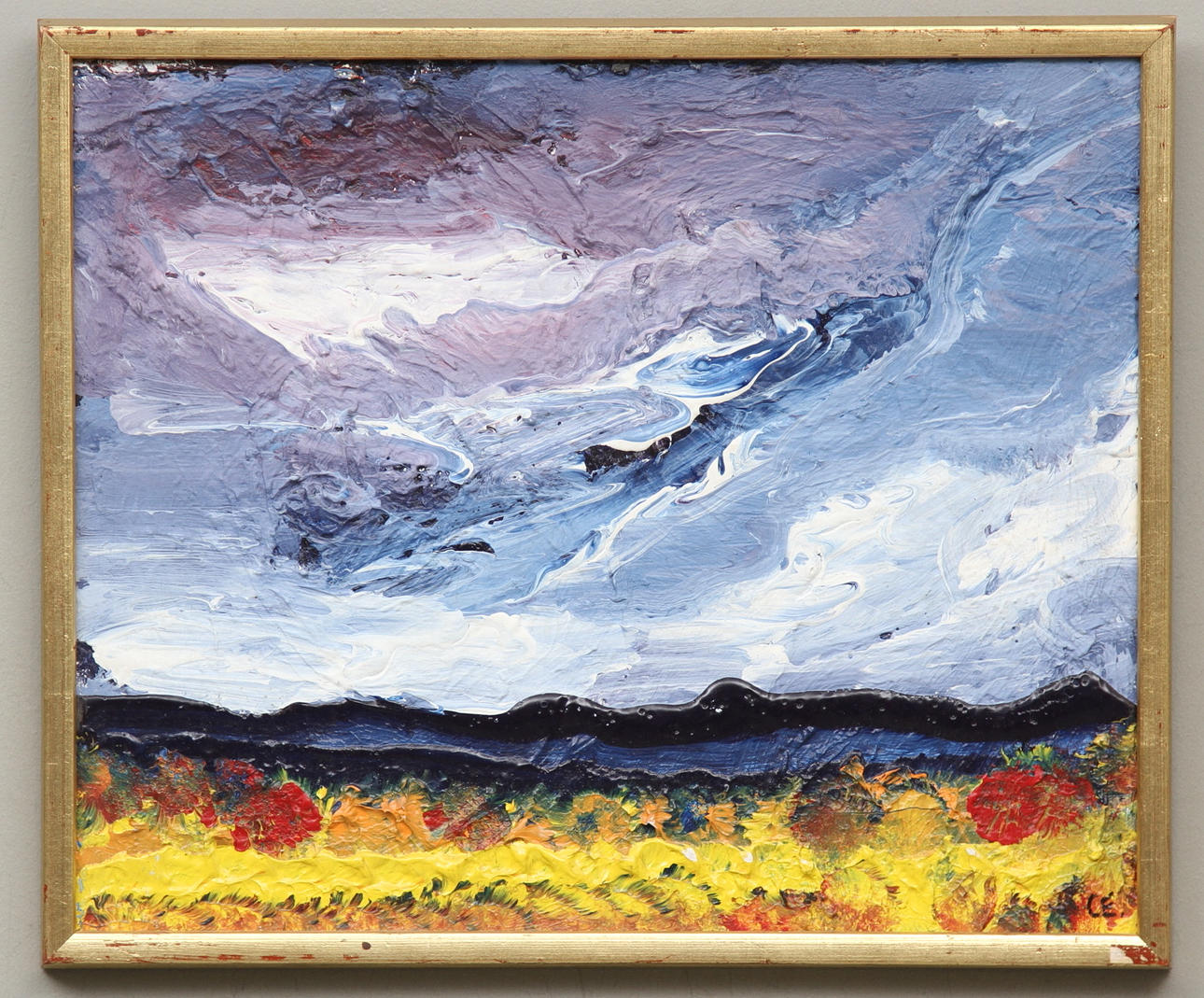 CARSTEN ENGSTRÖM. Landskap. Akryl på duk. Signerad och daterad a tergo samt monogramsignerad 1973-76.