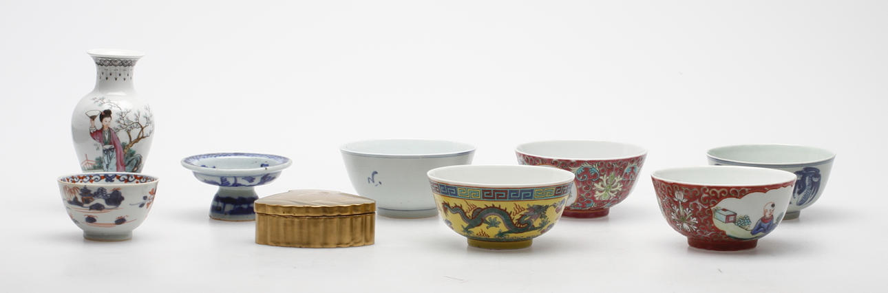 ORIENTALISKA FÖREMÅL, 9 delar.