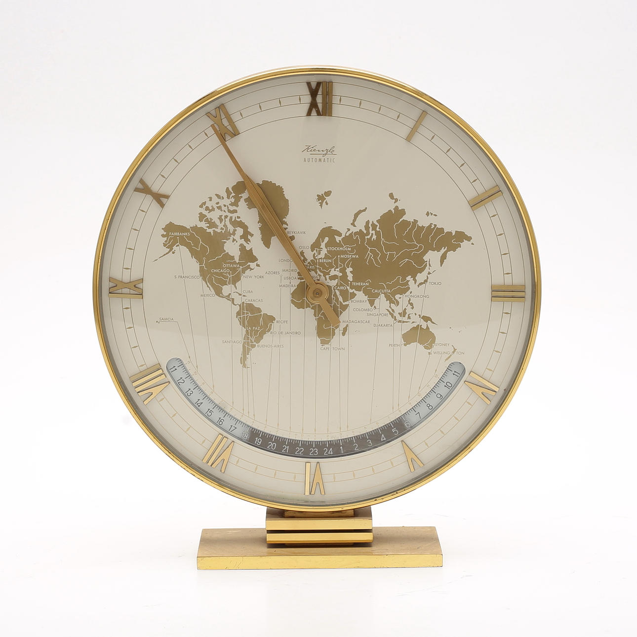 WORLD CLOCK, Kienzle Automatic, 20th century.