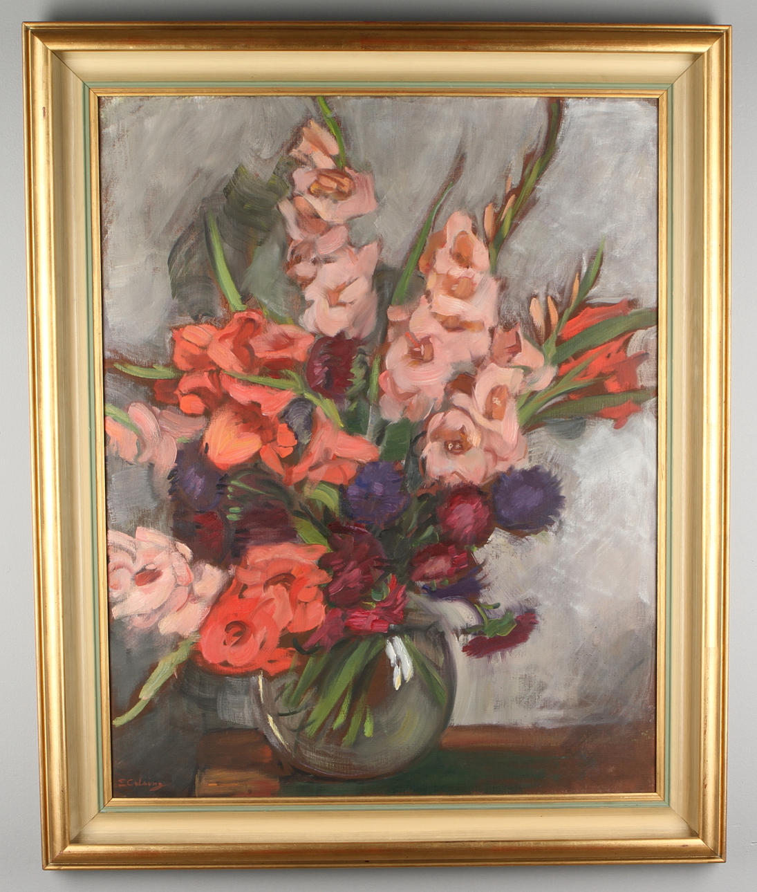 ELSA CELSING. Blomsterstilleben, olja på duk, signerad.