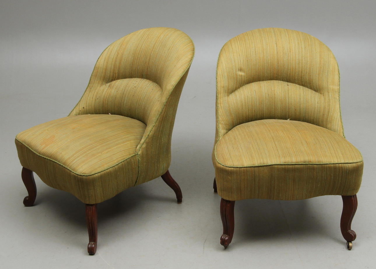 EMMAFÅTÖLJER, 1 par, 1800-tal.