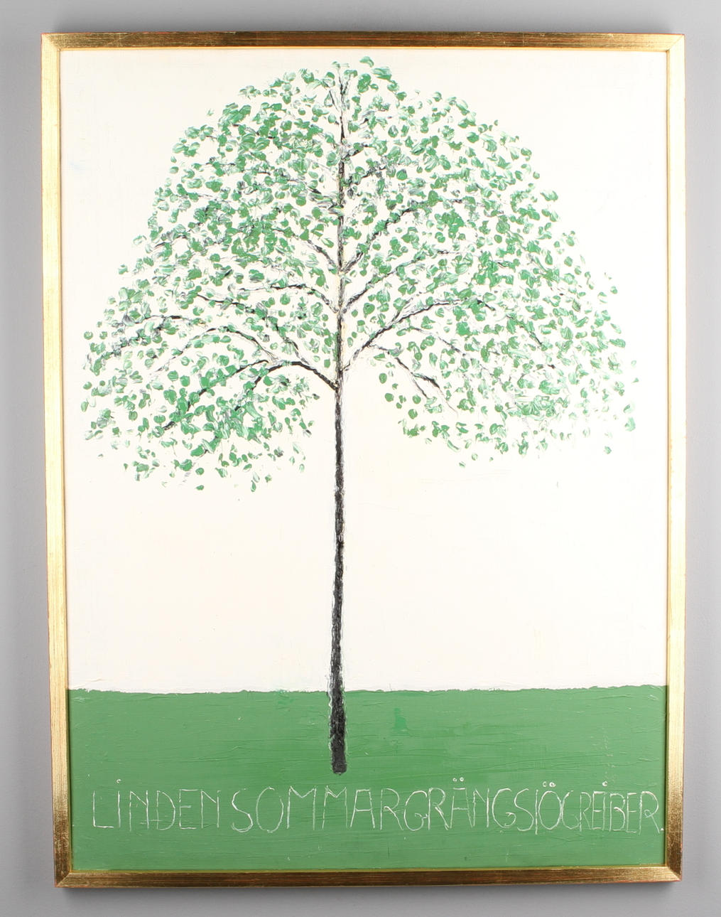 GUNNAR GREIBER. "Linden sommar Grängsjö", olja på duk, signerad.