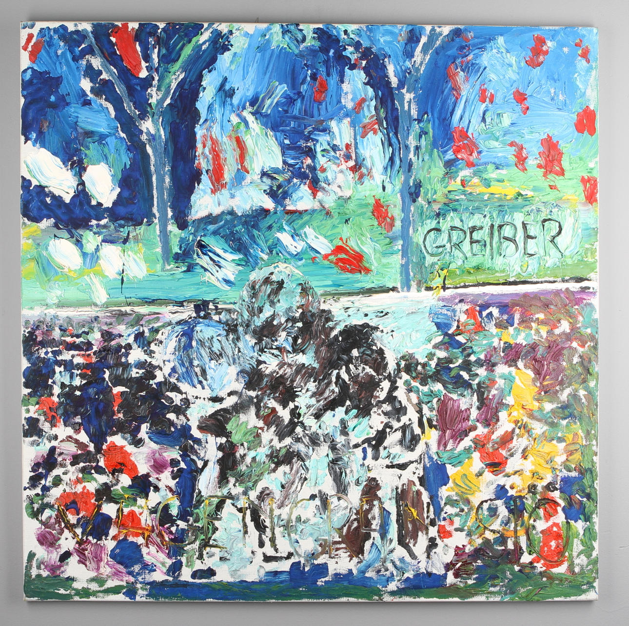 GUNNAR GREIBER. "Vägen Grängsjö", olja på duk, signerad.