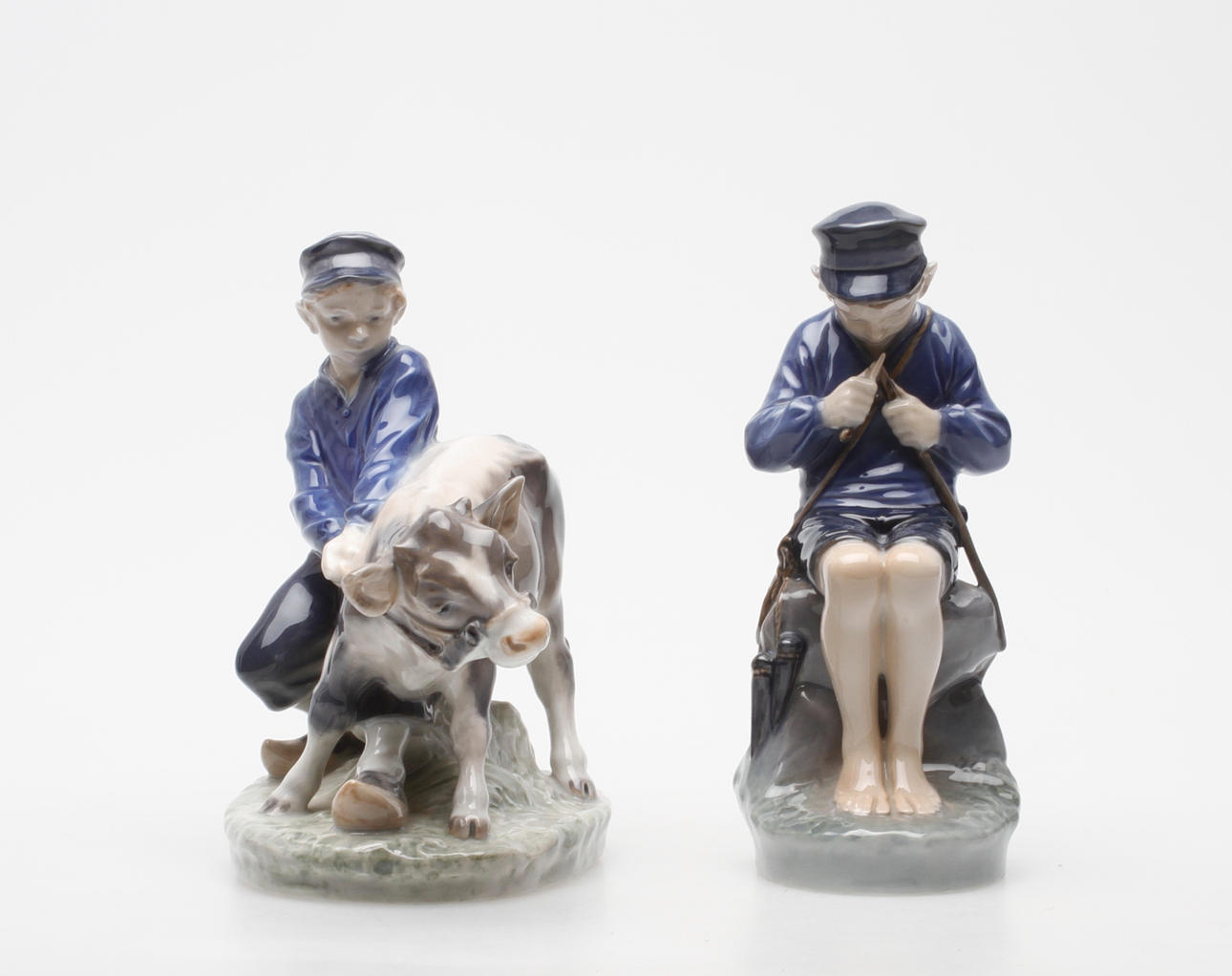 FIGURINER, 2 st, porslin, Royal Copenhagen, Danmark.