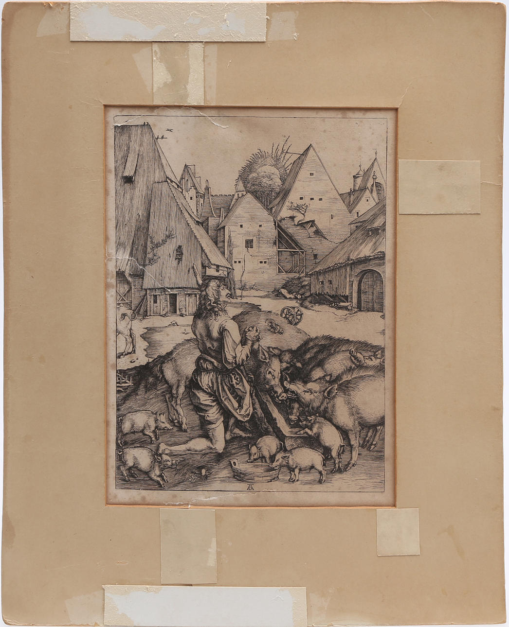 ALBRECHT DÜRER, AFTER, The Prodigal Son, engraving.