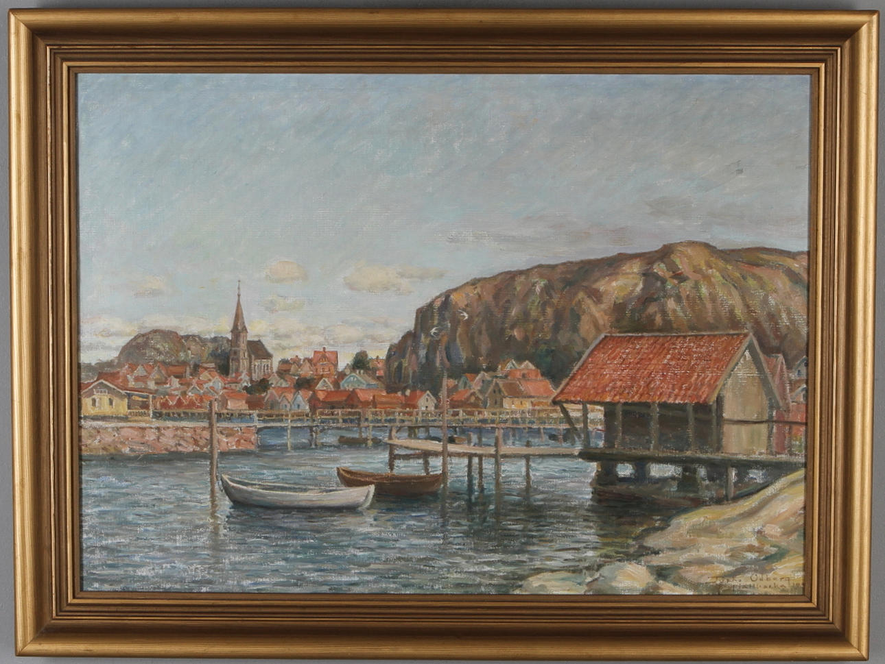 BROR TYCHO ÖDBERG. Motiv Från fjällbacka, olja på duk, signerad och daterad.