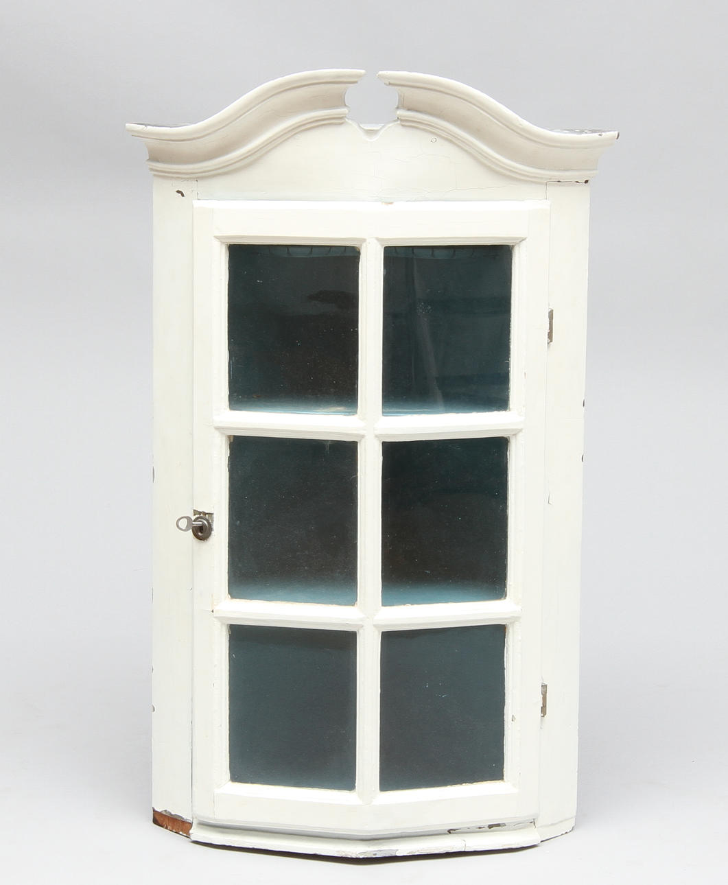 HÄNGVITRINSKÅP, hörnskåp, rokoko, 1700-tal.