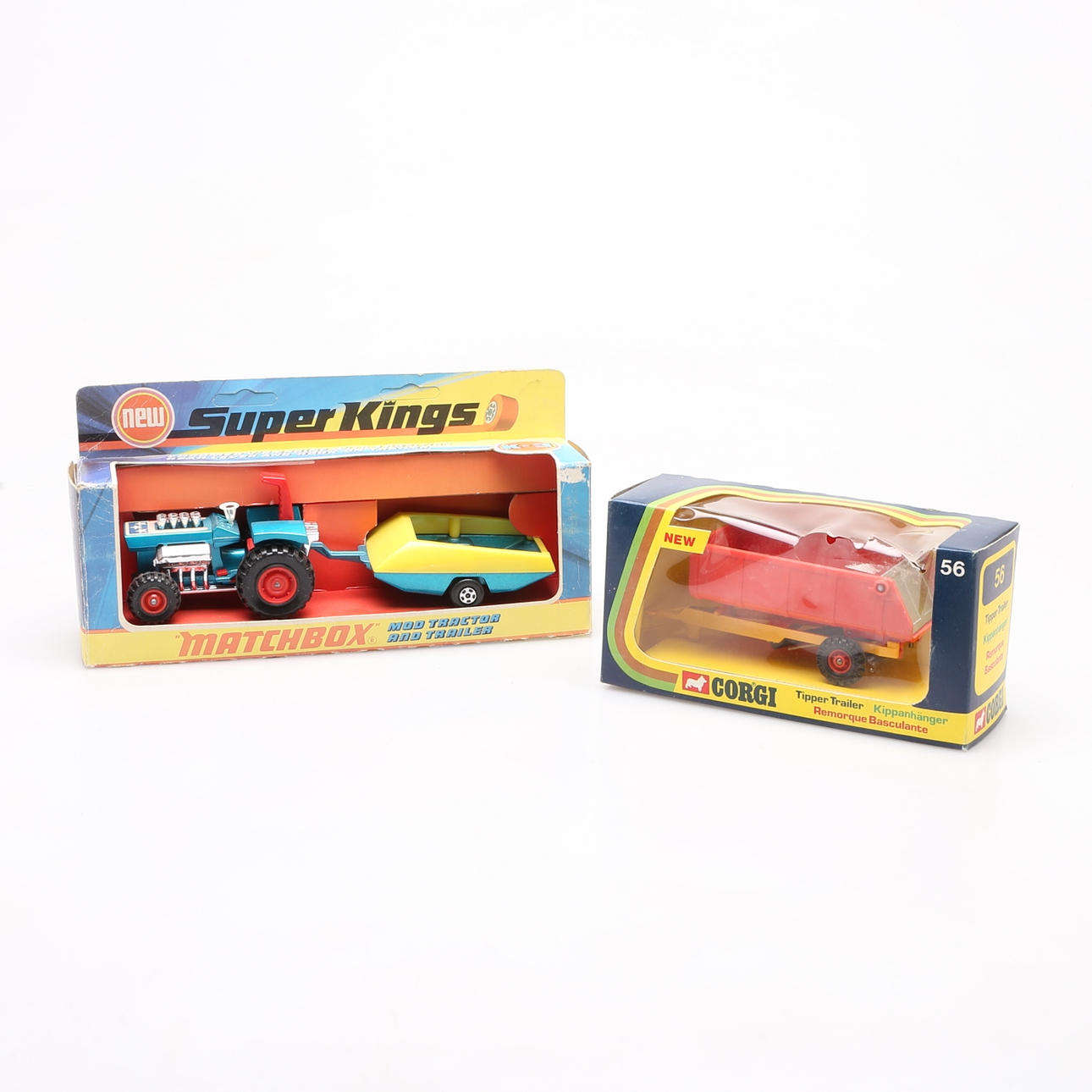 TRACTOR, TRAILER. Matchbox, Corgi.