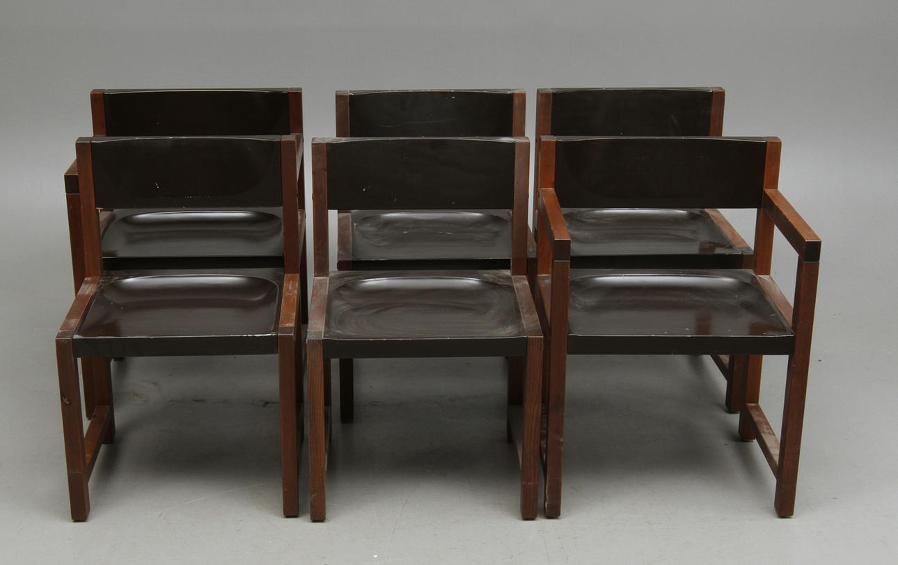 KAMSTOLAR, ett par, STOLAR, 4 st, 1970-tal.