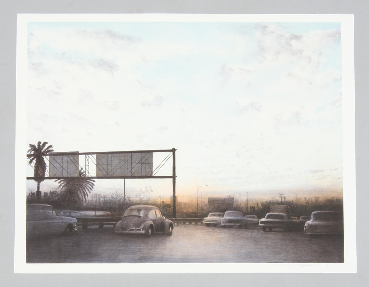 ULF WAHLBERG. Rastplats, färglitografi, signerad och numrerad 187/230.