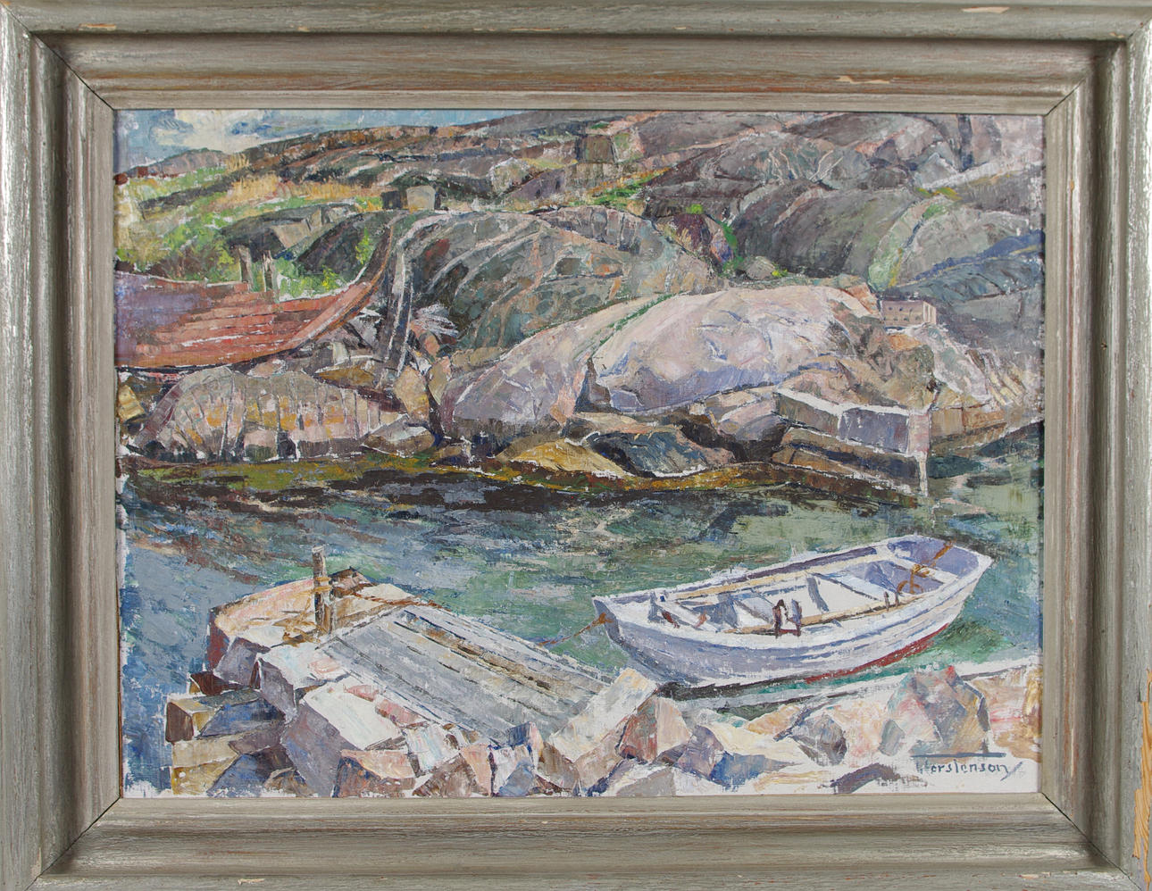 THORSTENSON. skärgårdsmotiv, olja på duk.