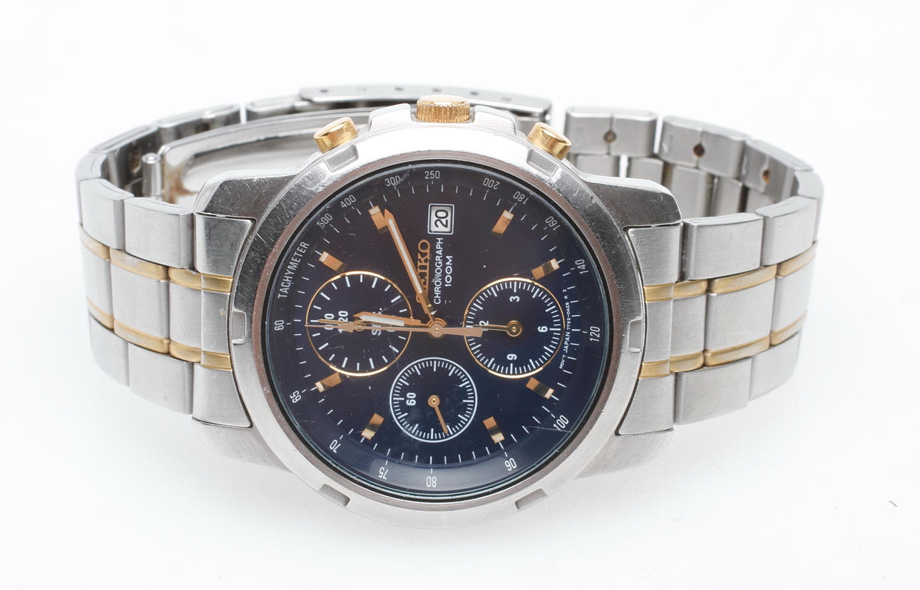 ARMBANDSUR SEIKO, Chronograph, stål.