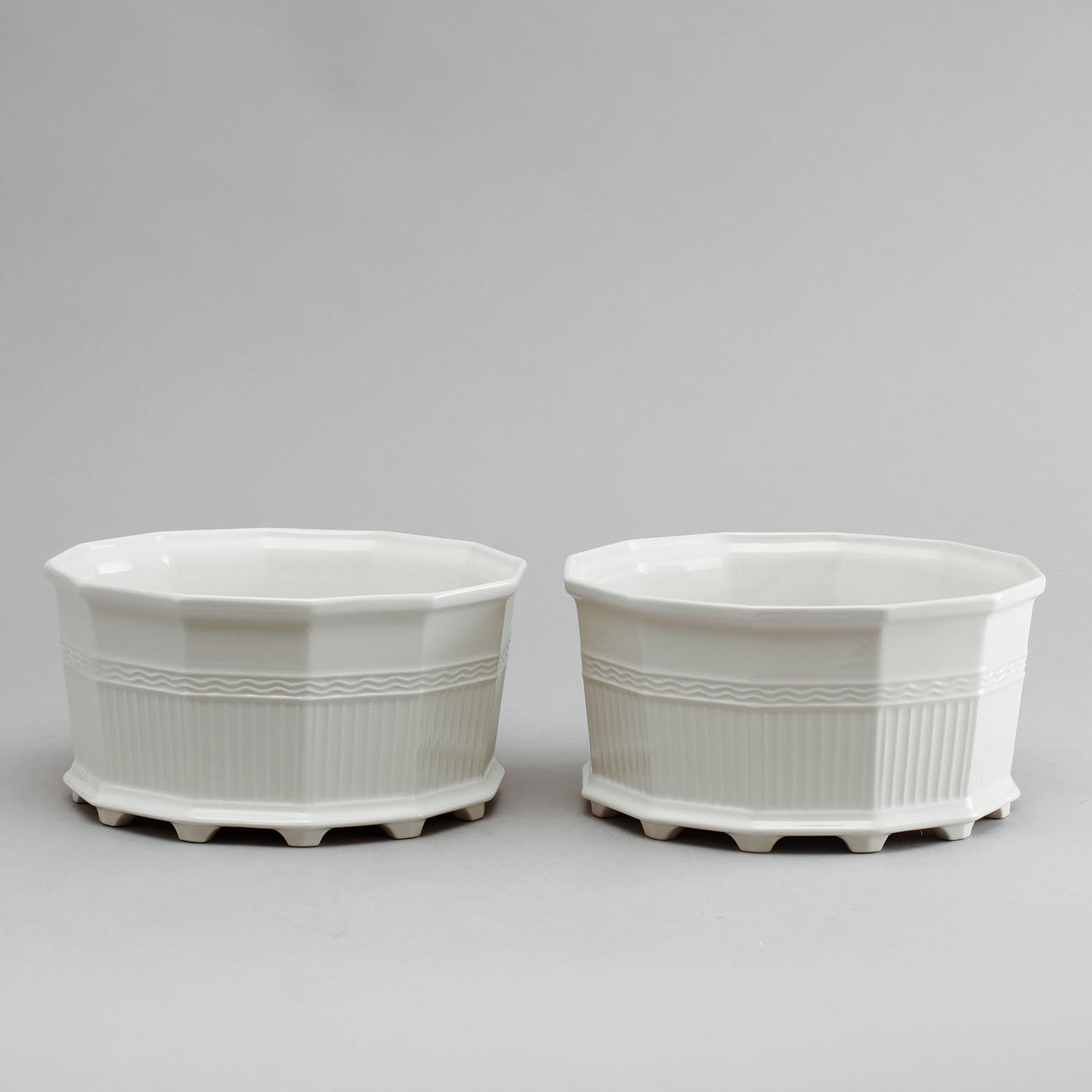 OUTER LINER, 2 pcs, white glazed porcelain, Prins Eugen, Waldemarsudde.