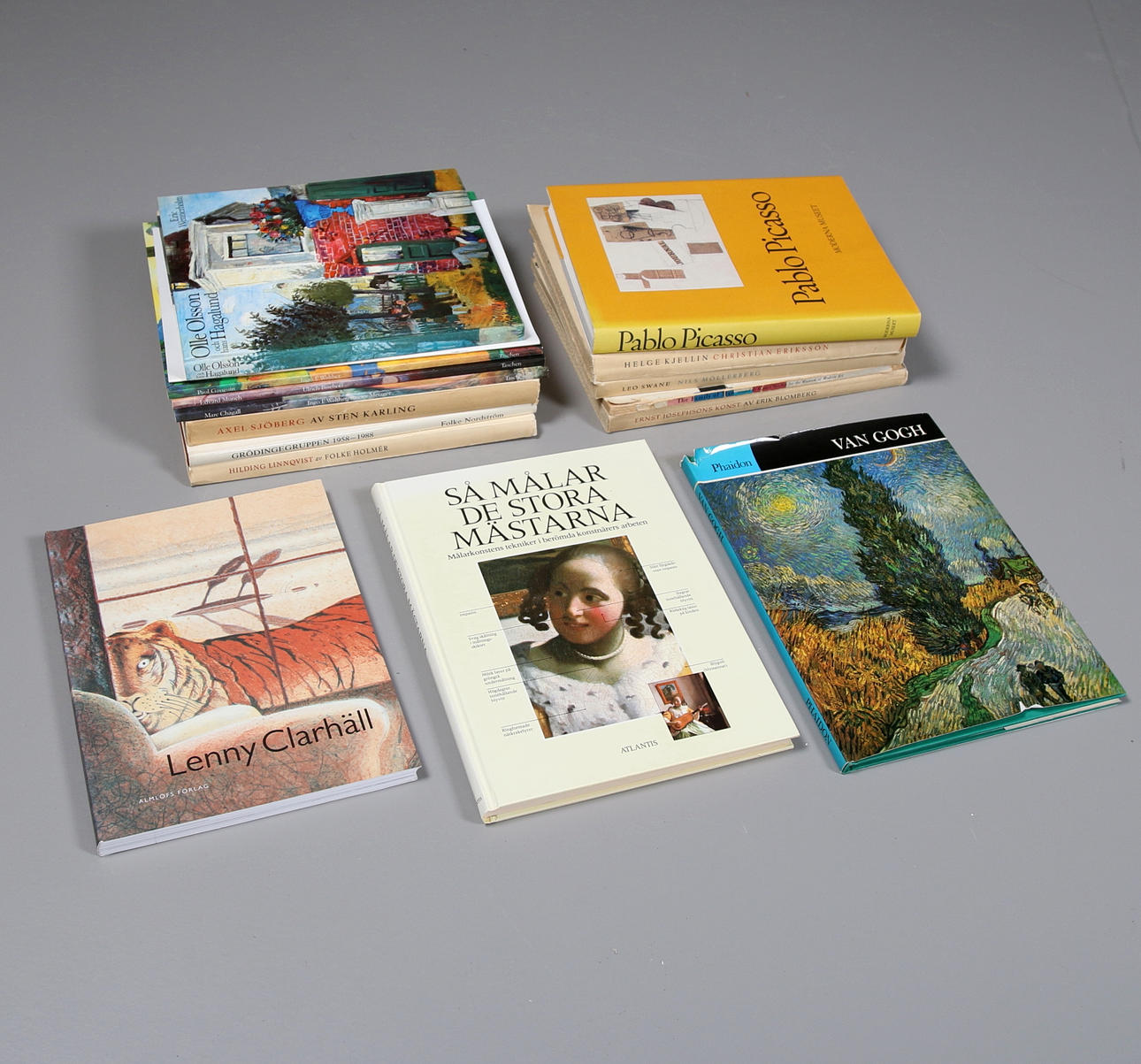 PARTI KONSTBÖCKER, 16 st, bla Picasso, Gaugauin, V.Gogh.