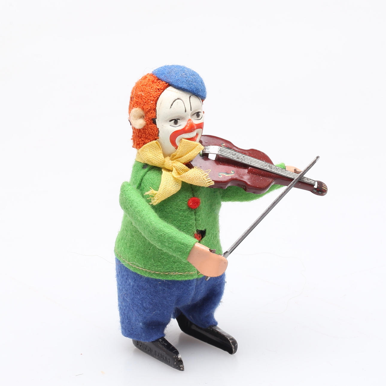 BLECHSPIELZEUG, Clown mit Geige.