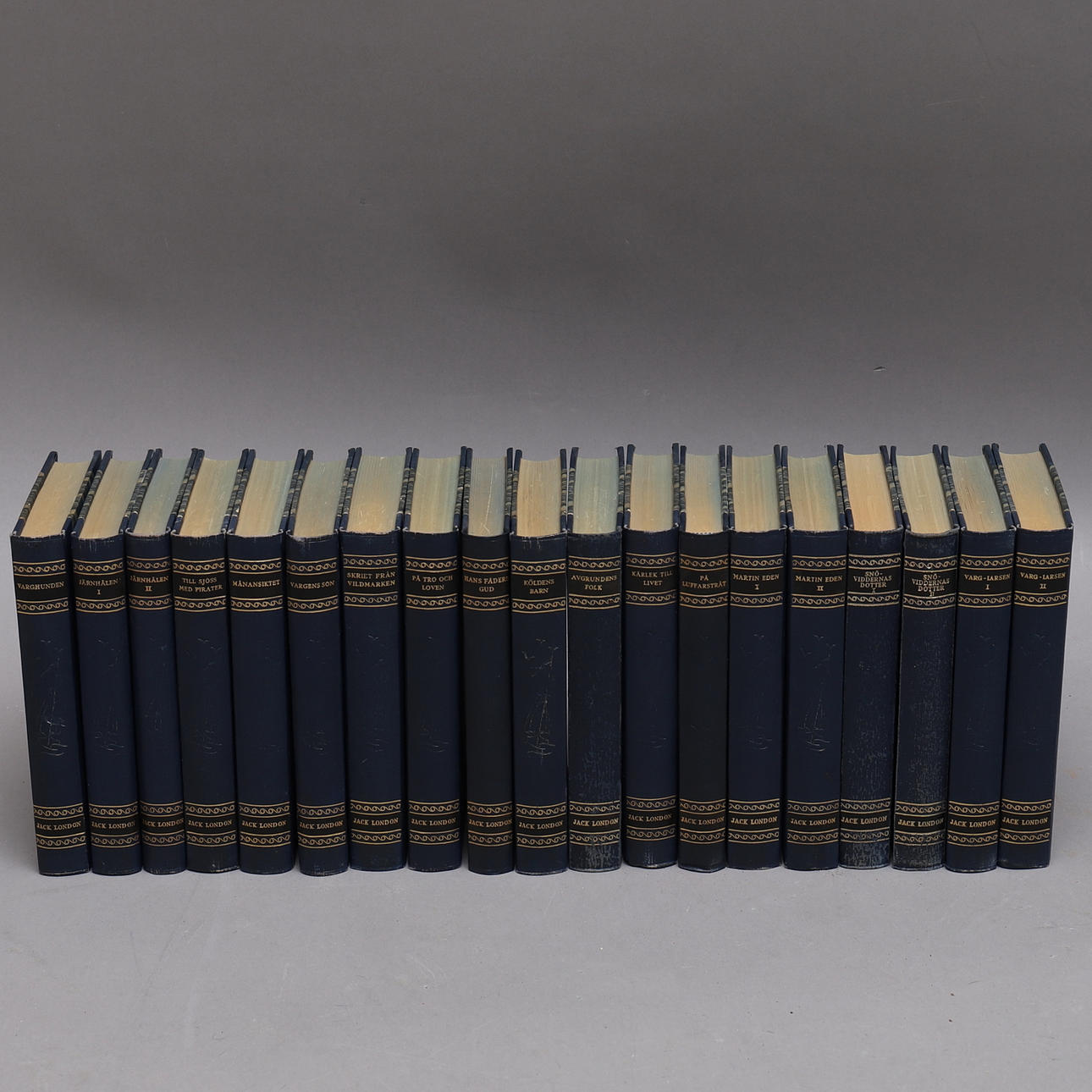 JACK LONDON. Samling, 19 böcker, 1940-tal.