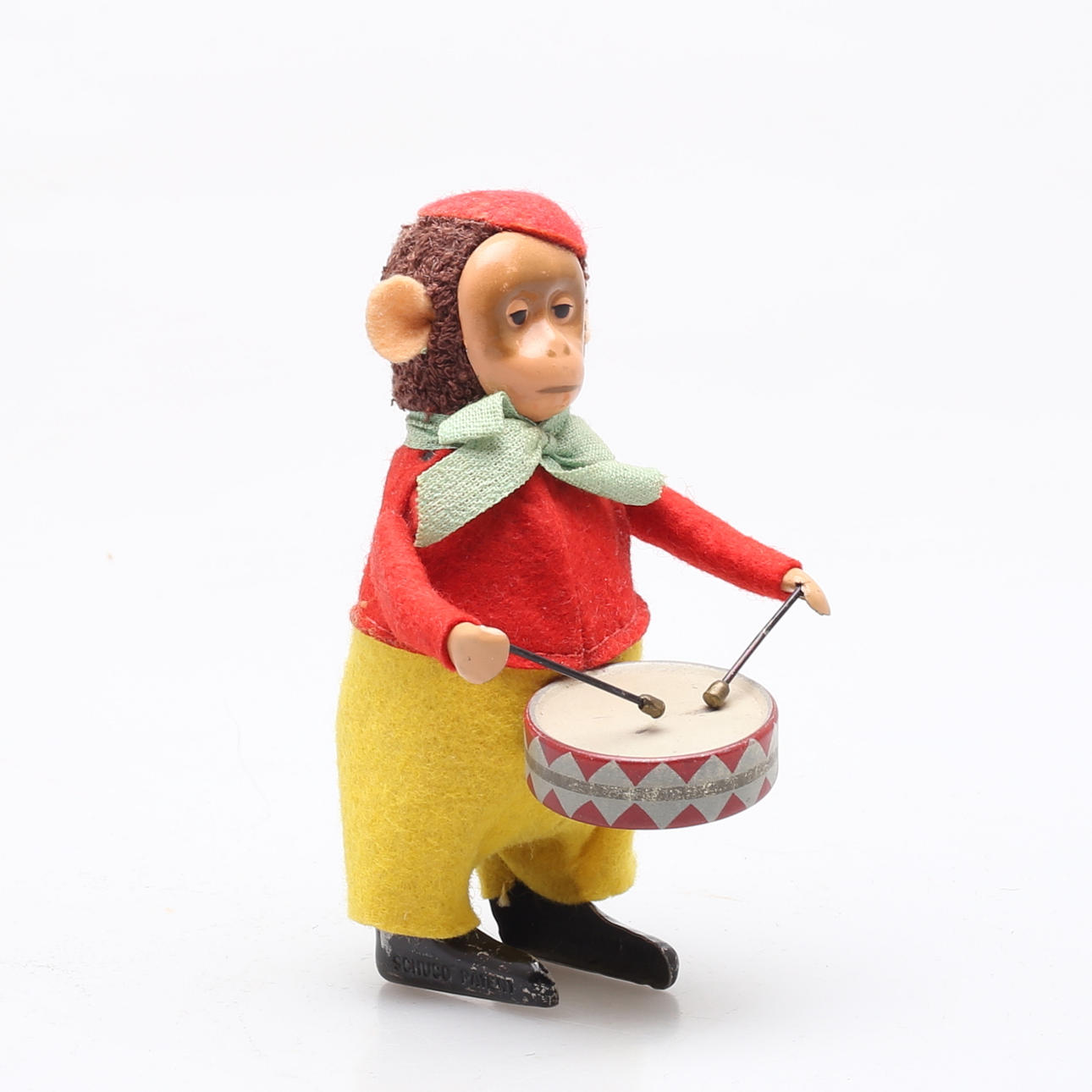TIN TOY, drumming monkey, Schuco, Germany, 1930s.
