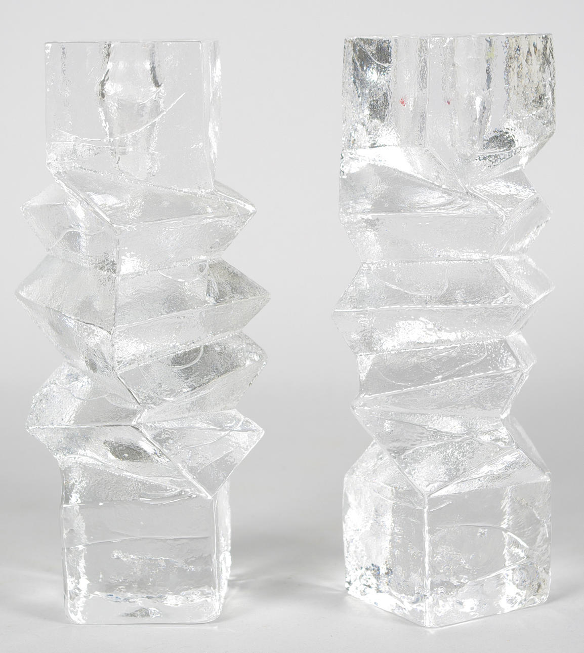 LJUSSTAKAR, 1 par, glas, Christer Sjögren, Lindshammar.